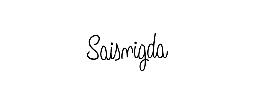 The best way (Angelique-Rose-font-FFP) to make a short signature is to pick only two or three words in your name. The name Saisnigda include a total of six letters. For converting this name. Saisnigda signature style 5 images and pictures png