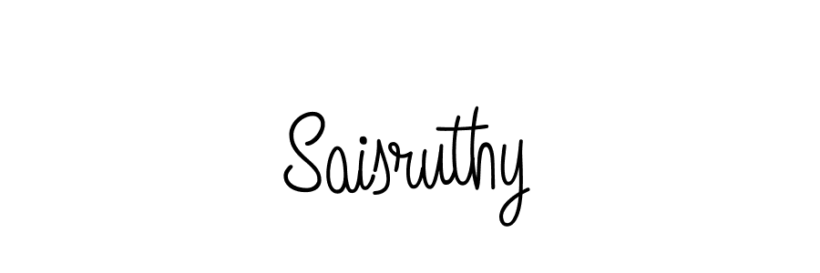 Create a beautiful signature design for name Saisruthy. With this signature (Angelique-Rose-font-FFP) fonts, you can make a handwritten signature for free. Saisruthy signature style 5 images and pictures png