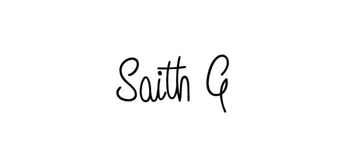 Create a beautiful signature design for name Saith G. With this signature (Angelique-Rose-font-FFP) fonts, you can make a handwritten signature for free. Saith G signature style 5 images and pictures png