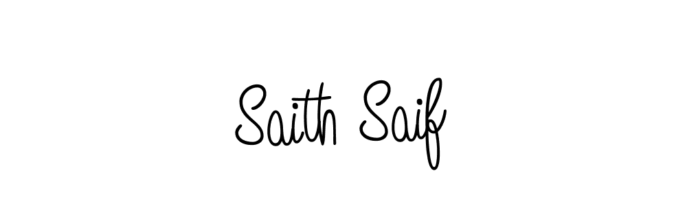 Make a beautiful signature design for name Saith Saif. With this signature (Angelique-Rose-font-FFP) style, you can create a handwritten signature for free. Saith Saif signature style 5 images and pictures png