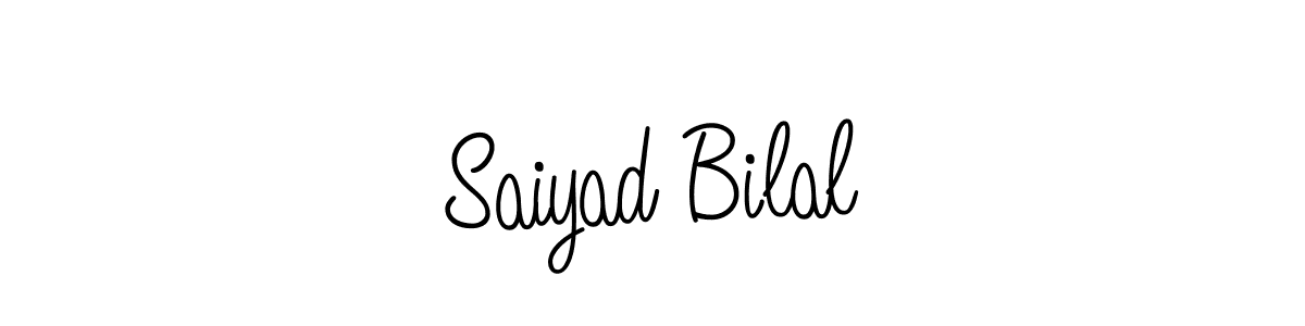 You should practise on your own different ways (Angelique-Rose-font-FFP) to write your name (Saiyad Bilal) in signature. don't let someone else do it for you. Saiyad Bilal signature style 5 images and pictures png