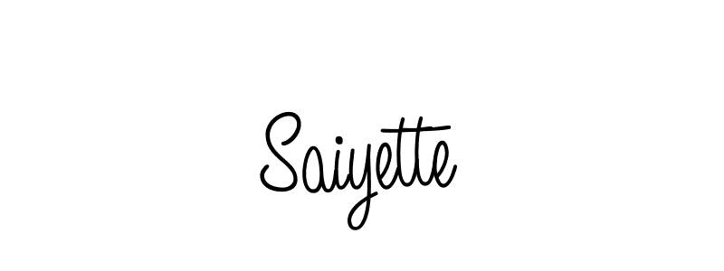 How to make Saiyette signature? Angelique-Rose-font-FFP is a professional autograph style. Create handwritten signature for Saiyette name. Saiyette signature style 5 images and pictures png