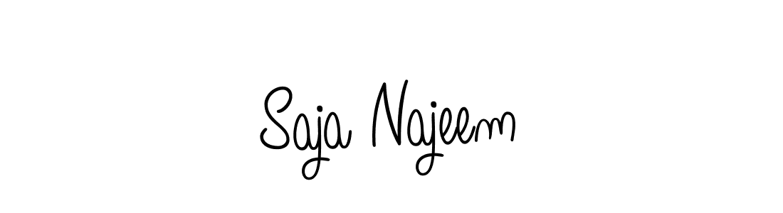 Also we have Saja Najeem name is the best signature style. Create professional handwritten signature collection using Angelique-Rose-font-FFP autograph style. Saja Najeem signature style 5 images and pictures png