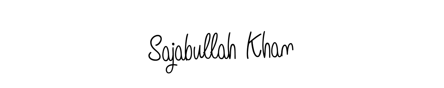 Design your own signature with our free online signature maker. With this signature software, you can create a handwritten (Angelique-Rose-font-FFP) signature for name Sajabullah Khan. Sajabullah Khan signature style 5 images and pictures png