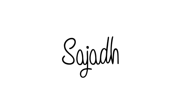 How to make Sajadh name signature. Use Angelique-Rose-font-FFP style for creating short signs online. This is the latest handwritten sign. Sajadh signature style 5 images and pictures png