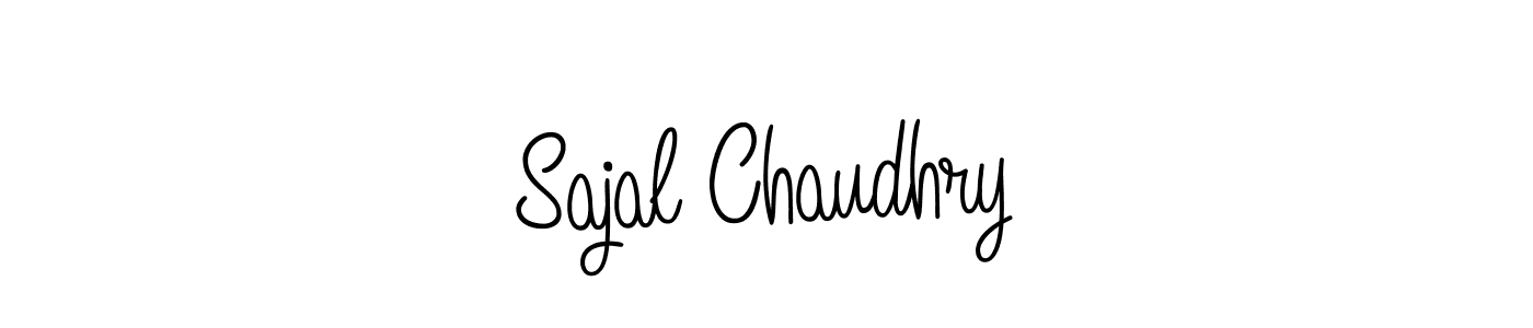 Use a signature maker to create a handwritten signature online. With this signature software, you can design (Angelique-Rose-font-FFP) your own signature for name Sajal Chaudhry. Sajal Chaudhry signature style 5 images and pictures png