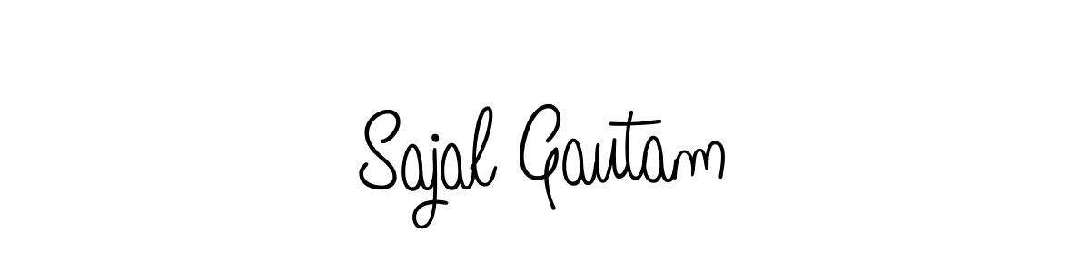 Make a beautiful signature design for name Sajal Gautam. With this signature (Angelique-Rose-font-FFP) style, you can create a handwritten signature for free. Sajal Gautam signature style 5 images and pictures png