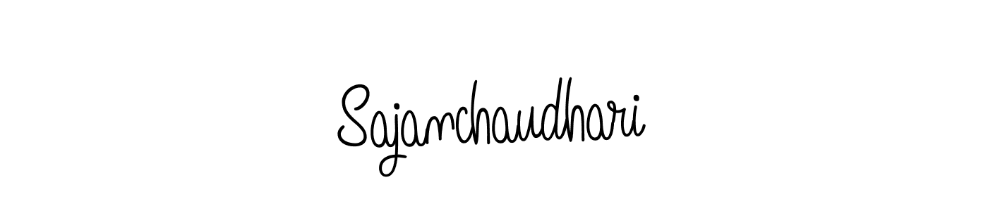 How to make Sajanchaudhari signature? Angelique-Rose-font-FFP is a professional autograph style. Create handwritten signature for Sajanchaudhari name. Sajanchaudhari signature style 5 images and pictures png