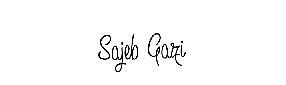 Make a beautiful signature design for name Sajeb Gazi. With this signature (Angelique-Rose-font-FFP) style, you can create a handwritten signature for free. Sajeb Gazi signature style 5 images and pictures png