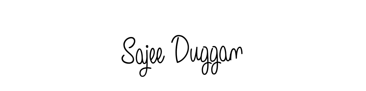 How to make Sajee Duggan signature? Angelique-Rose-font-FFP is a professional autograph style. Create handwritten signature for Sajee Duggan name. Sajee Duggan signature style 5 images and pictures png