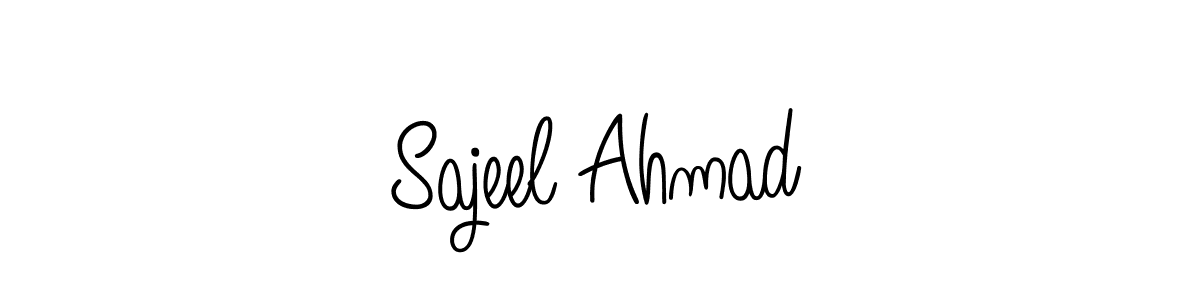 The best way (Angelique-Rose-font-FFP) to make a short signature is to pick only two or three words in your name. The name Sajeel Ahmad include a total of six letters. For converting this name. Sajeel Ahmad signature style 5 images and pictures png