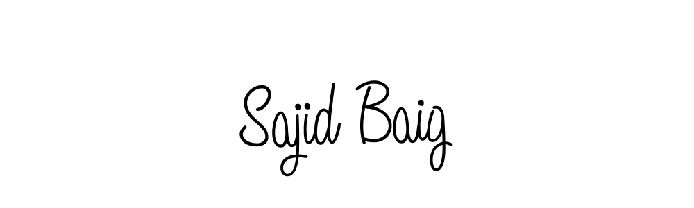 How to make Sajid Baig name signature. Use Angelique-Rose-font-FFP style for creating short signs online. This is the latest handwritten sign. Sajid Baig signature style 5 images and pictures png