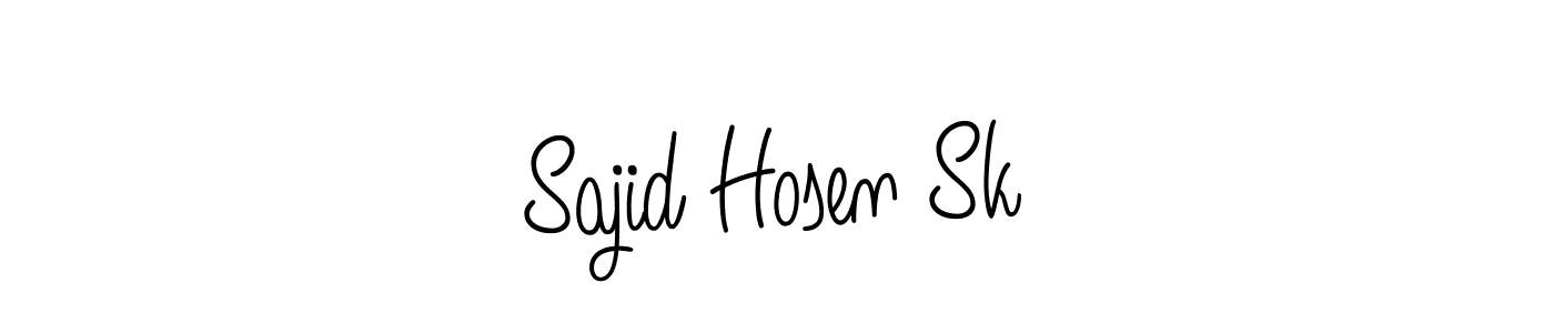 The best way (Angelique-Rose-font-FFP) to make a short signature is to pick only two or three words in your name. The name Sajid Hosen Sk include a total of six letters. For converting this name. Sajid Hosen Sk signature style 5 images and pictures png