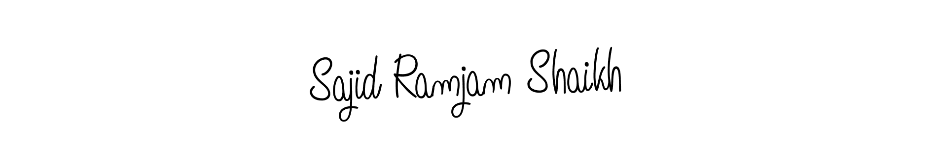 Use a signature maker to create a handwritten signature online. With this signature software, you can design (Angelique-Rose-font-FFP) your own signature for name Sajid Ramjam Shaikh. Sajid Ramjam Shaikh signature style 5 images and pictures png