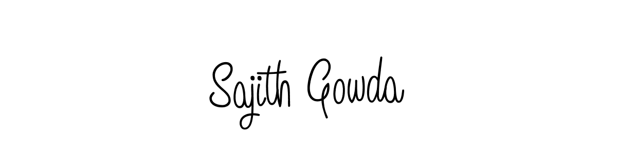 How to make Sajith Gowda signature? Angelique-Rose-font-FFP is a professional autograph style. Create handwritten signature for Sajith Gowda name. Sajith Gowda signature style 5 images and pictures png