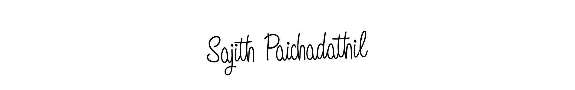 How to make Sajith Paichadathil name signature. Use Angelique-Rose-font-FFP style for creating short signs online. This is the latest handwritten sign. Sajith Paichadathil signature style 5 images and pictures png