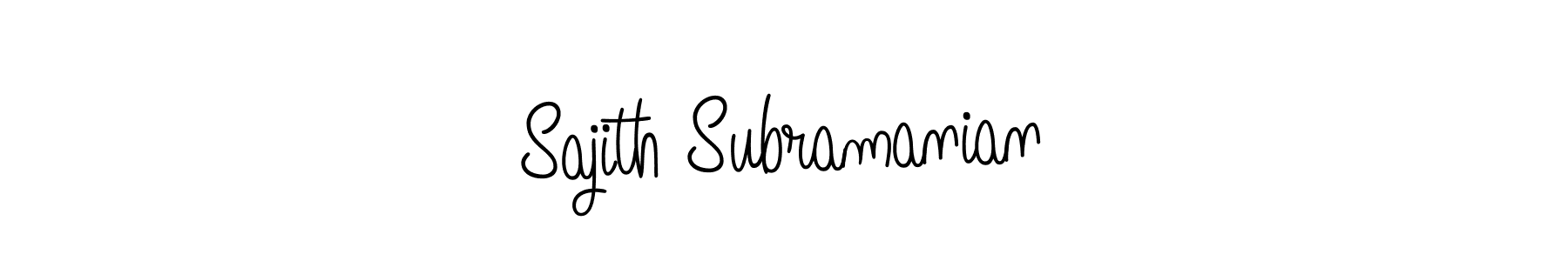 The best way (Angelique-Rose-font-FFP) to make a short signature is to pick only two or three words in your name. The name Sajith Subramanian include a total of six letters. For converting this name. Sajith Subramanian signature style 5 images and pictures png