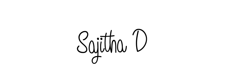 Also we have Sajitha D name is the best signature style. Create professional handwritten signature collection using Angelique-Rose-font-FFP autograph style. Sajitha D signature style 5 images and pictures png