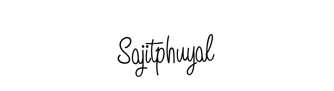 Make a beautiful signature design for name Sajitphuyal. With this signature (Angelique-Rose-font-FFP) style, you can create a handwritten signature for free. Sajitphuyal signature style 5 images and pictures png