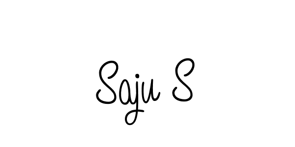 Make a beautiful signature design for name Saju S. With this signature (Angelique-Rose-font-FFP) style, you can create a handwritten signature for free. Saju S signature style 5 images and pictures png