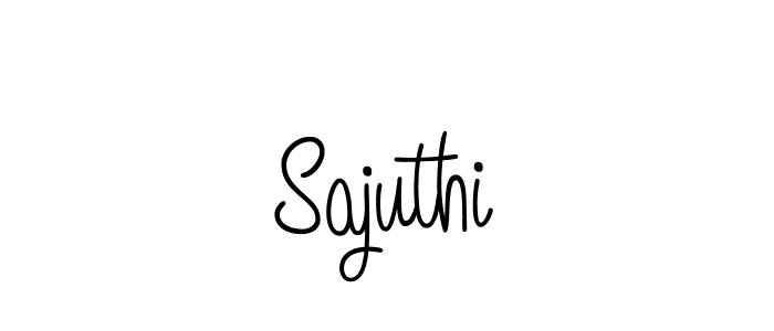 Make a beautiful signature design for name Sajuthi. With this signature (Angelique-Rose-font-FFP) style, you can create a handwritten signature for free. Sajuthi signature style 5 images and pictures png
