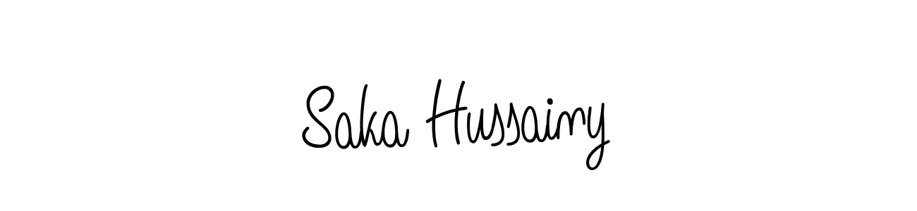 Design your own signature with our free online signature maker. With this signature software, you can create a handwritten (Angelique-Rose-font-FFP) signature for name Saka Hussainy. Saka Hussainy signature style 5 images and pictures png