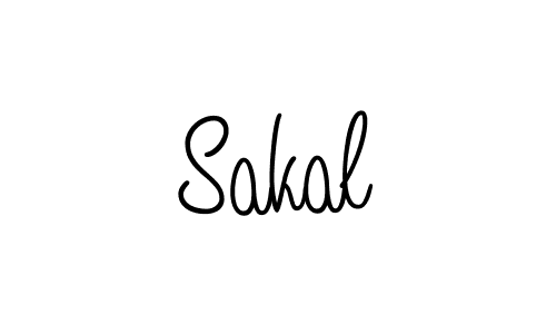 How to make Sakal name signature. Use Angelique-Rose-font-FFP style for creating short signs online. This is the latest handwritten sign. Sakal signature style 5 images and pictures png