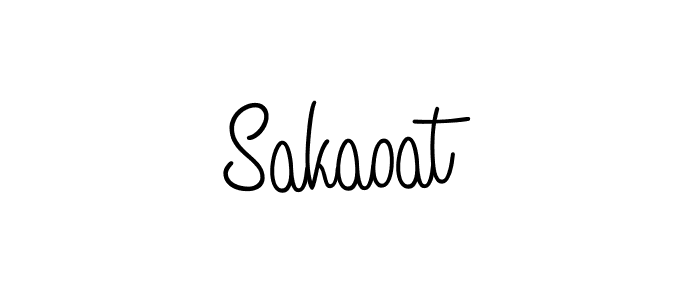 You should practise on your own different ways (Angelique-Rose-font-FFP) to write your name (Sakaoat) in signature. don't let someone else do it for you. Sakaoat signature style 5 images and pictures png