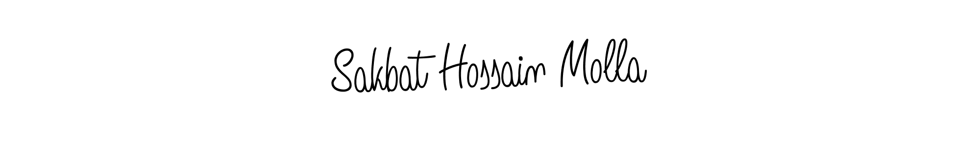 Create a beautiful signature design for name Sakbat Hossain Molla. With this signature (Angelique-Rose-font-FFP) fonts, you can make a handwritten signature for free. Sakbat Hossain Molla signature style 5 images and pictures png
