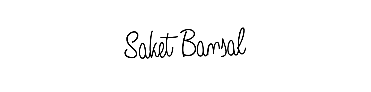 How to make Saket Bansal signature? Angelique-Rose-font-FFP is a professional autograph style. Create handwritten signature for Saket Bansal name. Saket Bansal signature style 5 images and pictures png