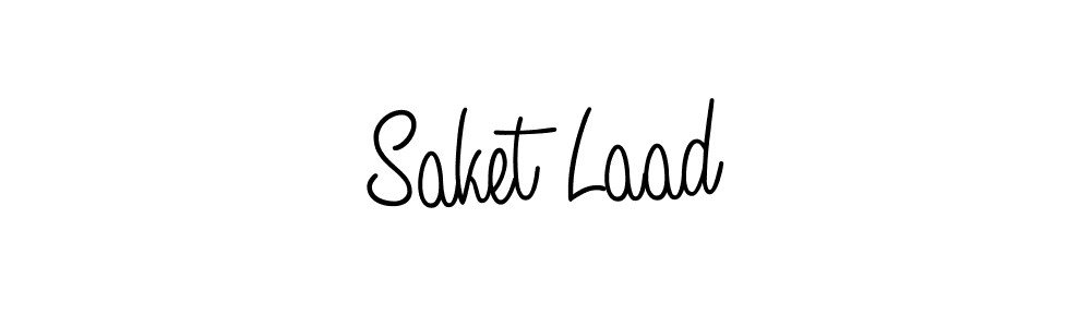 Use a signature maker to create a handwritten signature online. With this signature software, you can design (Angelique-Rose-font-FFP) your own signature for name Saket Laad. Saket Laad signature style 5 images and pictures png