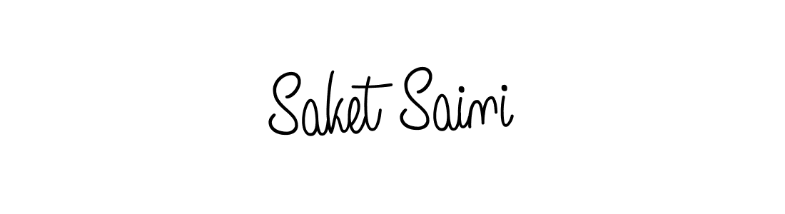 Design your own signature with our free online signature maker. With this signature software, you can create a handwritten (Angelique-Rose-font-FFP) signature for name Saket Saini. Saket Saini signature style 5 images and pictures png