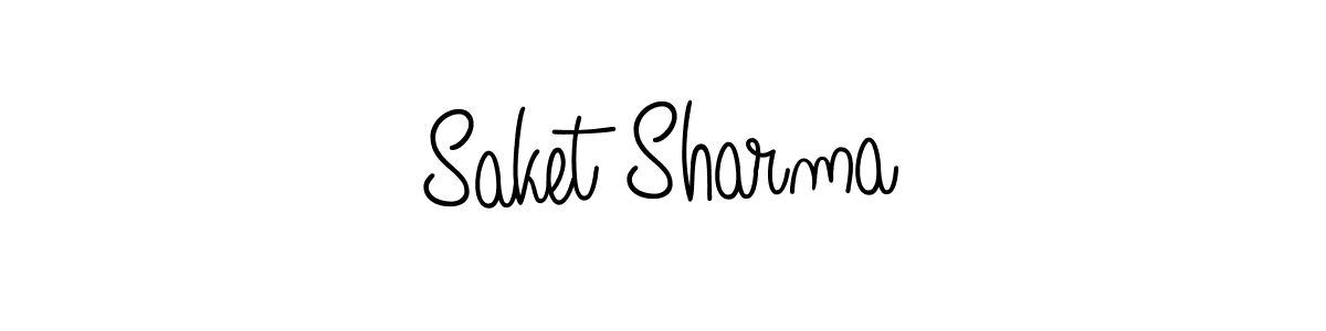 How to make Saket Sharma signature? Angelique-Rose-font-FFP is a professional autograph style. Create handwritten signature for Saket Sharma name. Saket Sharma signature style 5 images and pictures png