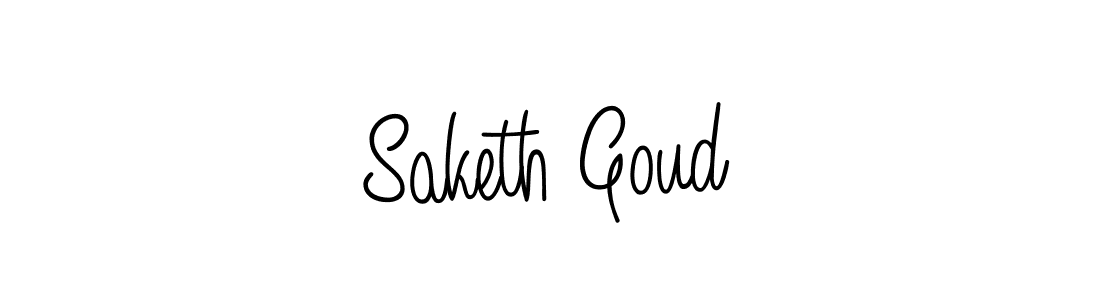 Saketh Goud stylish signature style. Best Handwritten Sign (Angelique-Rose-font-FFP) for my name. Handwritten Signature Collection Ideas for my name Saketh Goud. Saketh Goud signature style 5 images and pictures png