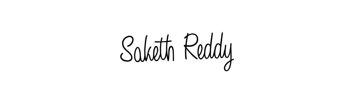 Use a signature maker to create a handwritten signature online. With this signature software, you can design (Angelique-Rose-font-FFP) your own signature for name Saketh Reddy. Saketh Reddy signature style 5 images and pictures png