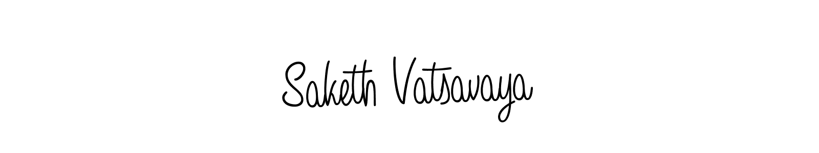 How to make Saketh Vatsavaya name signature. Use Angelique-Rose-font-FFP style for creating short signs online. This is the latest handwritten sign. Saketh Vatsavaya signature style 5 images and pictures png