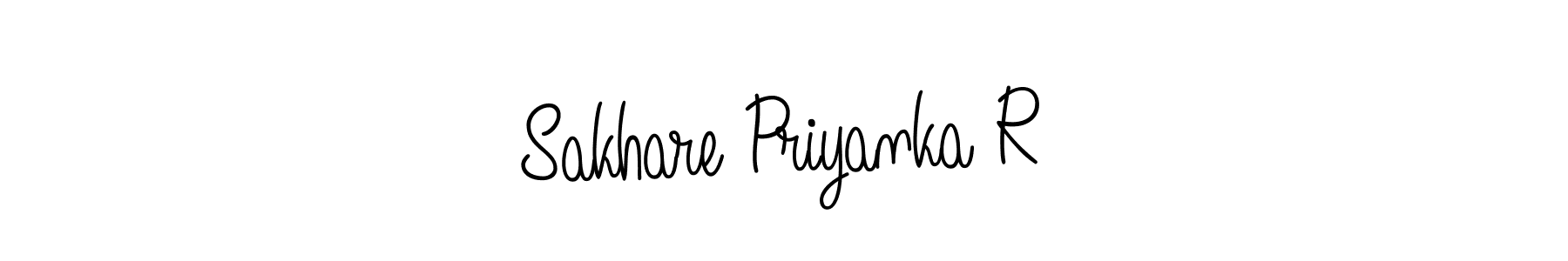 It looks lik you need a new signature style for name Sakhare Priyanka R. Design unique handwritten (Angelique-Rose-font-FFP) signature with our free signature maker in just a few clicks. Sakhare Priyanka R signature style 5 images and pictures png