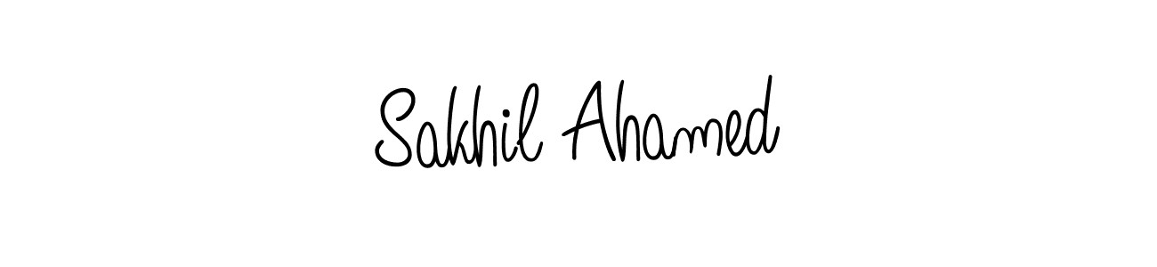 Use a signature maker to create a handwritten signature online. With this signature software, you can design (Angelique-Rose-font-FFP) your own signature for name Sakhil Ahamed. Sakhil Ahamed signature style 5 images and pictures png
