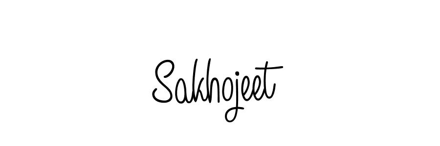 Use a signature maker to create a handwritten signature online. With this signature software, you can design (Angelique-Rose-font-FFP) your own signature for name Sakhojeet. Sakhojeet signature style 5 images and pictures png