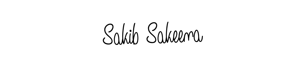 Also we have Sakib Sakeena name is the best signature style. Create professional handwritten signature collection using Angelique-Rose-font-FFP autograph style. Sakib Sakeena signature style 5 images and pictures png