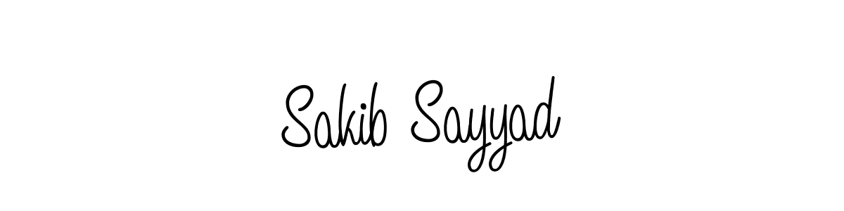 Make a beautiful signature design for name Sakib Sayyad. With this signature (Angelique-Rose-font-FFP) style, you can create a handwritten signature for free. Sakib Sayyad signature style 5 images and pictures png