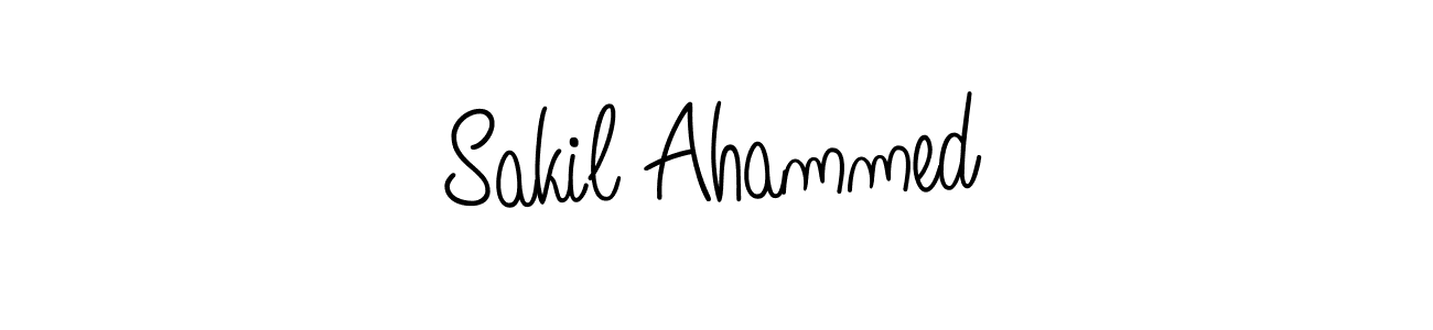 How to make Sakil Ahammed name signature. Use Angelique-Rose-font-FFP style for creating short signs online. This is the latest handwritten sign. Sakil Ahammed signature style 5 images and pictures png