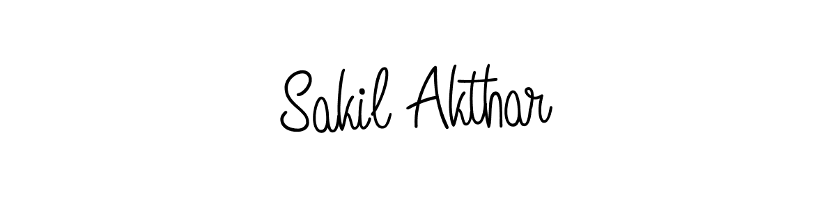 How to make Sakil Akthar name signature. Use Angelique-Rose-font-FFP style for creating short signs online. This is the latest handwritten sign. Sakil Akthar signature style 5 images and pictures png
