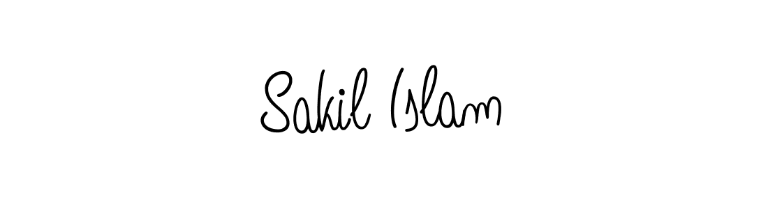 You should practise on your own different ways (Angelique-Rose-font-FFP) to write your name (Sakil Islam) in signature. don't let someone else do it for you. Sakil Islam signature style 5 images and pictures png