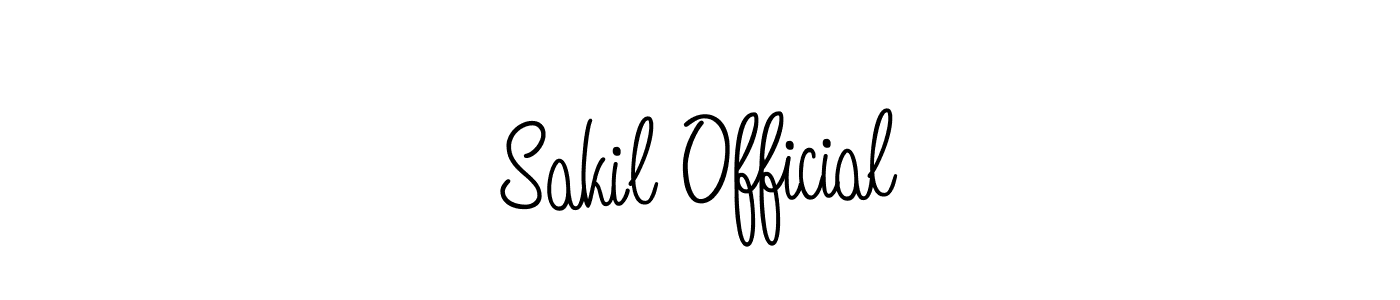 The best way (Angelique-Rose-font-FFP) to make a short signature is to pick only two or three words in your name. The name Sakil Official include a total of six letters. For converting this name. Sakil Official signature style 5 images and pictures png