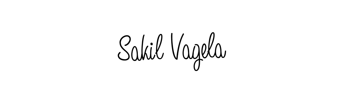 if you are searching for the best signature style for your name Sakil Vagela. so please give up your signature search. here we have designed multiple signature styles  using Angelique-Rose-font-FFP. Sakil Vagela signature style 5 images and pictures png