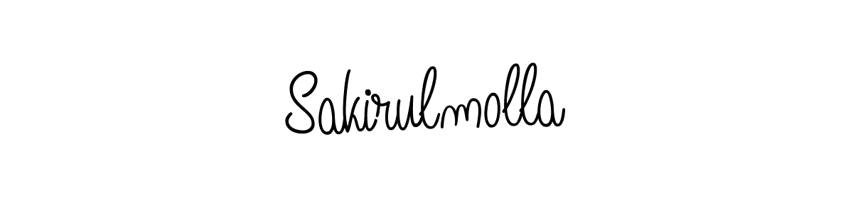 How to make Sakirulmolla name signature. Use Angelique-Rose-font-FFP style for creating short signs online. This is the latest handwritten sign. Sakirulmolla signature style 5 images and pictures png