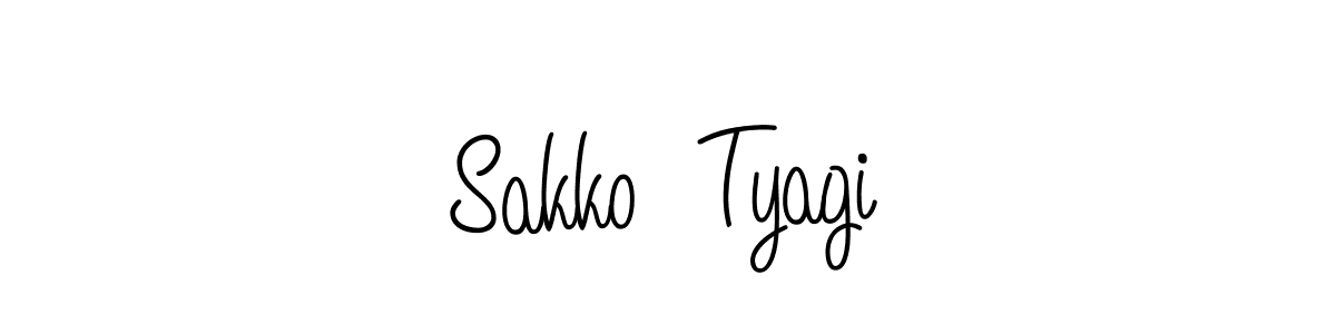 Also You can easily find your signature by using the search form. We will create Sakko  Tyagi name handwritten signature images for you free of cost using Angelique-Rose-font-FFP sign style. Sakko  Tyagi signature style 5 images and pictures png