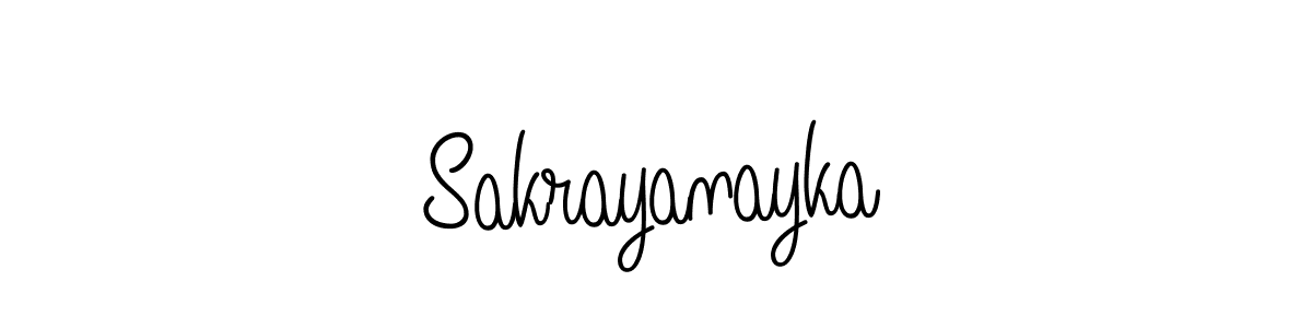 Make a beautiful signature design for name Sakrayanayka. With this signature (Angelique-Rose-font-FFP) style, you can create a handwritten signature for free. Sakrayanayka signature style 5 images and pictures png