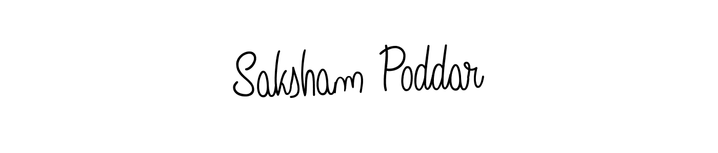 How to make Saksham Poddar signature? Angelique-Rose-font-FFP is a professional autograph style. Create handwritten signature for Saksham Poddar name. Saksham Poddar signature style 5 images and pictures png